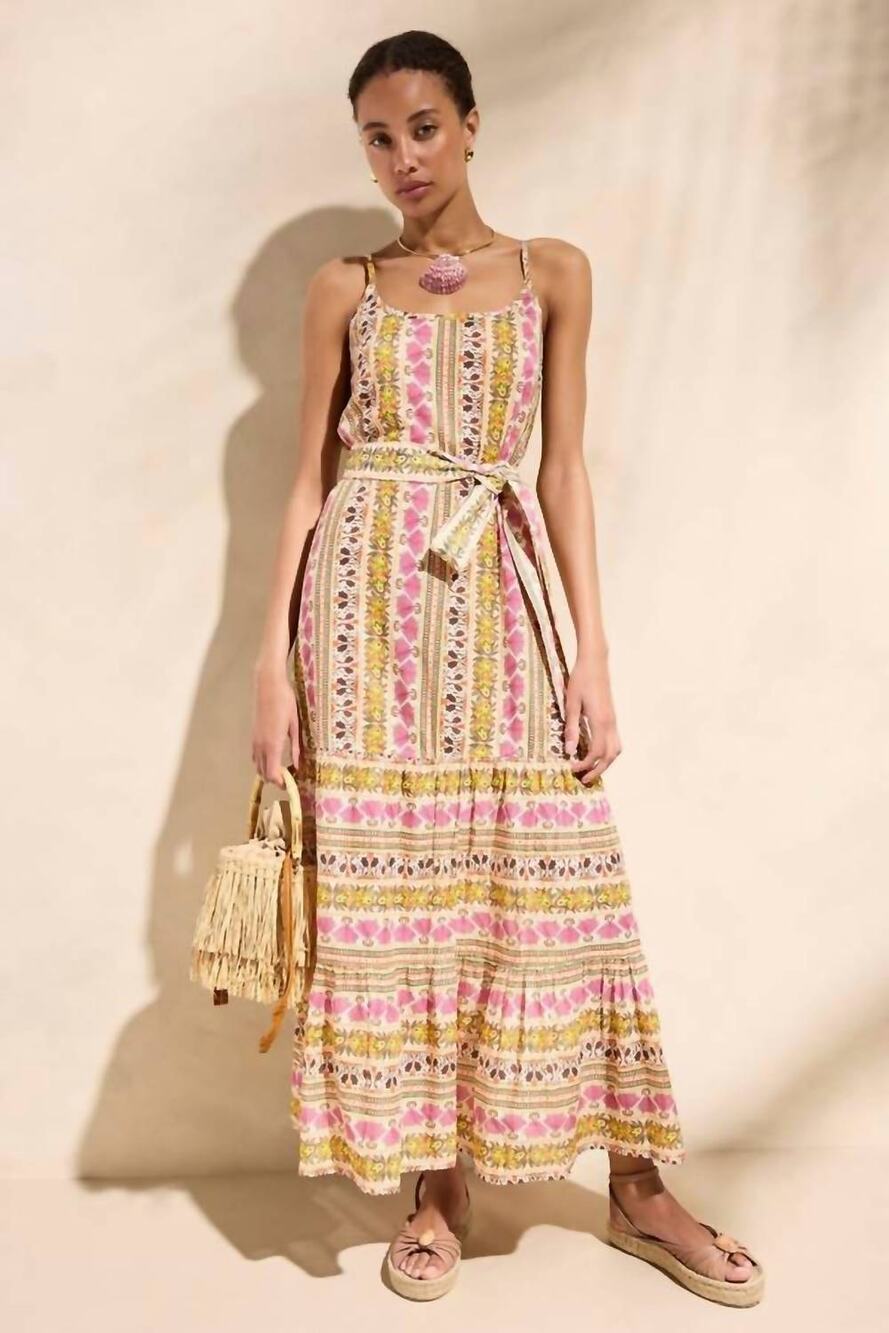 Marie Oliver Kinley Maxi Dress Seashell Print M NWT Resort Coastal Chic